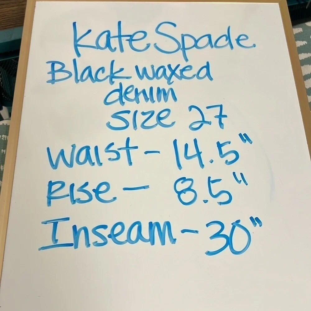 Kate Spade | Broome Street Black Waxed Denim Size 27